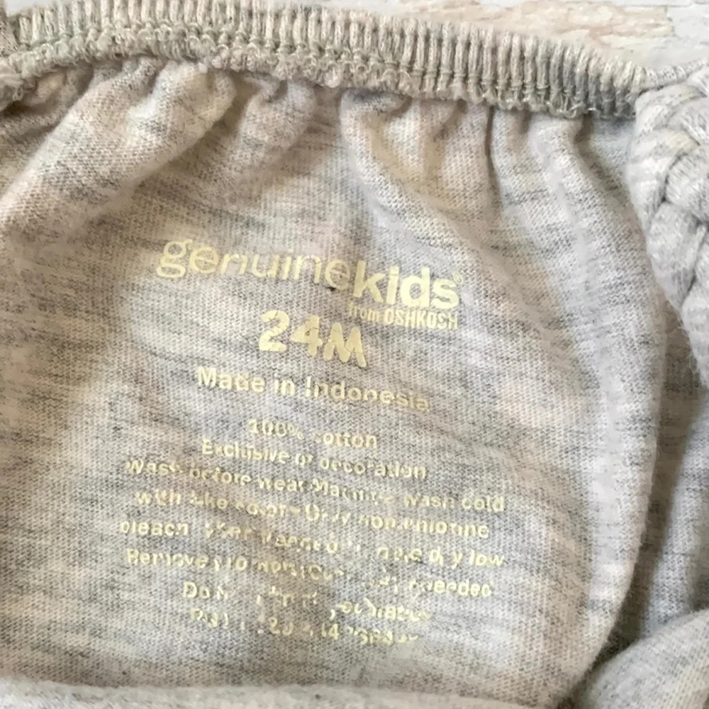 OshKosh 24m Girls Tank Top Summer Shirt Kids Toddler Gray 100% Cotton